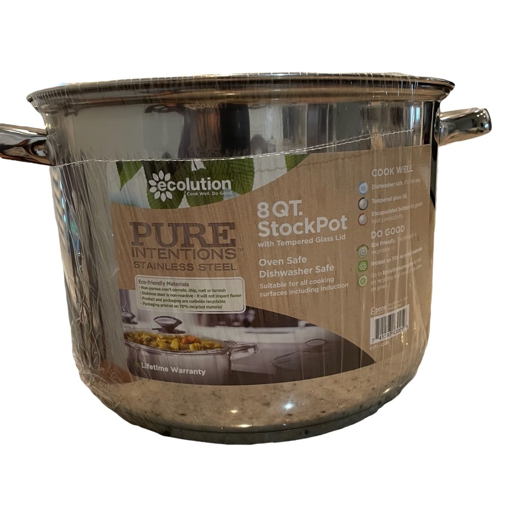 Ecolution 8 QT Stock Pot Brand New